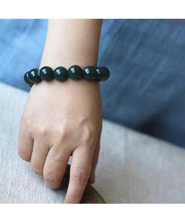 Natural Stone Bead Bracelet Men's Stone Bead Elastic Beaded Bracelet Men's Bracelet Jewelry Gift 14mm - Buy Online on GoSupps.com