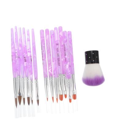 Beaupretty Salon Manicure Pen 1 Set Dust Brush Suit nail art brush nail art DIY pen nail liner nail painting brush nail art pen kit Nail Painting Pen Pens 3d Acrylic rod detail brush