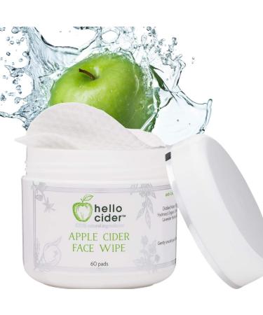 Apple Cider Vinegar Acne Face Toner Pads - Organic Tea Tree  Witch Hazel  Rose  Lavender. Cleanse  Tone  Hydrate  Calm & Sooth. 60 Pads. USA by Hello Cider - Buy Online on GoSupps.com