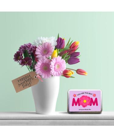 Shop Gears Out Best Mom Soap Bar & Tin Set - Unique Mother's Day Gift Pink Soap for Women Perfect Stocking Stuffer - Buy Online on GoSupps.com