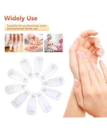 Qufiiry Nail Clips - 10 Pcs Nail Polish Remover Clips for Acrylic Art - White Soak Off UV Gel Tool - Efficient Nail Care - Buy Online on GoSupps.com
