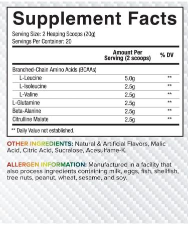 Core Nutritionals Platinum ABC Advanced Intra-Workout BCAA Supplement - 2.5g Glutamine Beta Alanine Citrulline Malate 20 Servings - Australian Gummy Snakes for Optimal Performance - Buy Online on GoSupps.com