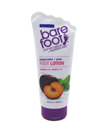 Freeman Beauty Bare Foot Hydrating Foot Lotion Peppermint & Plum 5.3 fl oz (150 ml)