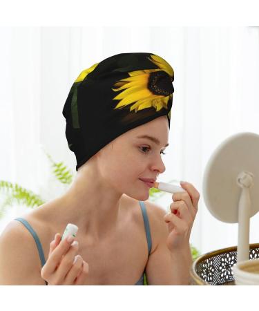 Hair Towel Wrap - Quick Drying Towel Turban with Button | Japanese Cherry Blossom Design - Buy Online on GoSupps.com