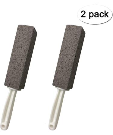 DDLuck Pumice Stone Toilet Cleaner & Foot Care - 2 Pack Gray Cleaning Block with Handle for Bathroom & Kitchen Tiles - Buy Online on GoSupps.com