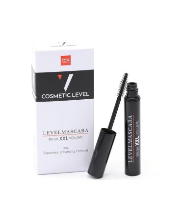 COSMETIC LEVEL Levelmascara Mega XXL Volume | Volumising and Nourishing | Lamination Effect | No Waterproof | Lump Free | Strengthening Treatment | 5 ml