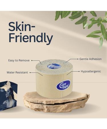 CureTape Gentle: Hypoallergenic Kinesiology Tape for Sensitive Skin | Water Resistant K Tape for Elderly & Children | Easy Removal | Medical Grade - Buy Online on GoSupps.com
