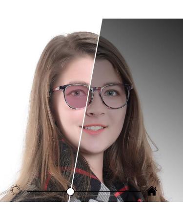 YEIN Blue Light Blocking Glasses - Photochromic Pink Sunglasses for Women | Anti Eyestrain Gaming & TV Glasses | Stylish Anti Glare 04-1401 Pinkfloral - Buy Online on GoSupps.com