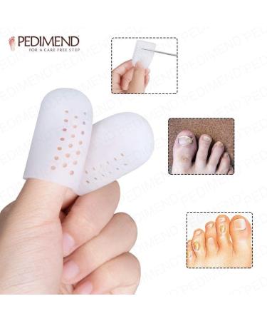 Pedimend Gel Toe & Finger Cap Protectors - Protection Pain Relief for Bunions Corns Calluses Orthotic Breathable Toe Caps Athletics Running For Men and Women 2 Pair - 3.72 Each - Buy Online on GoSupps.com