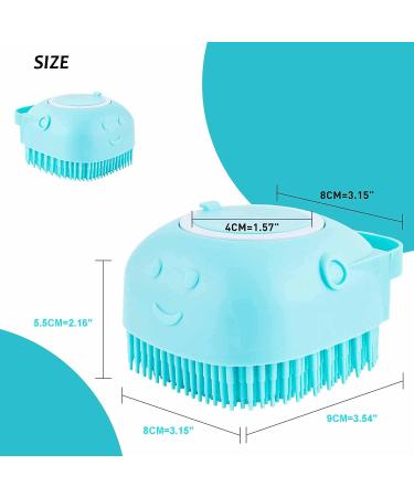 Pet Massage & Grooming Brush | Silicone Dog Shampoo Dispenser for Dogs & Cats | Deshedding Tool for Long & Short Haired Pets - Pink - Buy Online on GoSupps.com