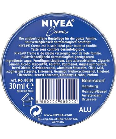 Nivea Creme 30ml Classic - Moisturizing Skin Cream (Pack of 1) - Buy Online on GoSupps.com