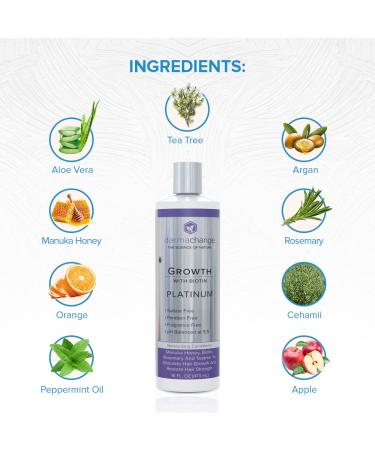 DermaChange Hair Growth Conditioner with Coconut Oil and Tea Tree Oil - Volumizing and Deep Conditioning Formula - 16oz - Buy Online on GoSupps.com