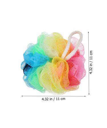 Lurrose 6pcs Exfoliating Loofah Bath Sponge Set | Mesh Pouf Body Scrubber Balls | Bath Bubble Making Accessories for Men and Women | Random Color Spa Loofah - Buy Online on GoSupps.com