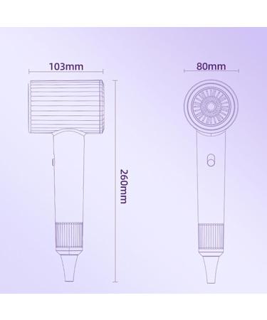 GaotKeut Portable Hair Dryer Low Noise Lightweight 2400W Adjustable Heat Settings Compact Size Ionic Blow Dryer with Diffuser Fast Dry white - Buy Online on GoSupps.com