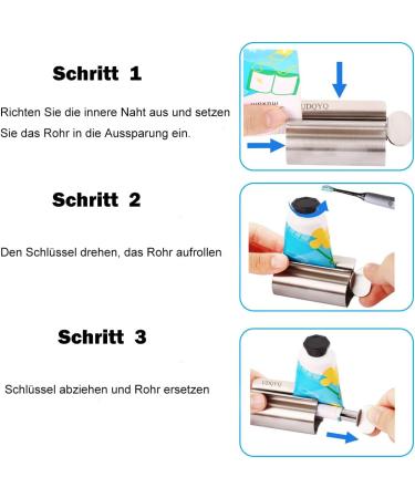 UDQYQ Tubenquetscher 2-Pack - Stainless Steel Toothpaste Squeezer & Holder for Maximum Tube Extraction - Buy Online on GoSupps.com