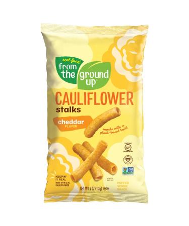 Real Food From The Ground Cauliflower Stalks - 6 Count 4oz Bags (Cheddar) Cheddar Cheese