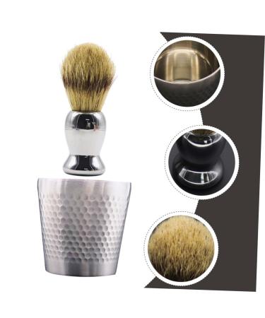 Shop Ipetboom Beard Brush Set for Men - Complete Shaving Kit with Mustache Brush & Razor - Premium Silver Beard Grooming Tools - Buy Online on GoSupps.com