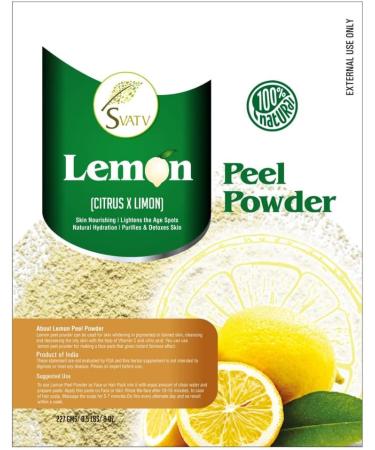 SVATV Lemon Peel Powder (Citrus Limonum)| Natural Soft and Smooth Skincare Powder | Face Pack | Used for Soap making | Stimulate Hair Growth - 227g 8 Ounce Half Pound - Buy Online on GoSupps.com