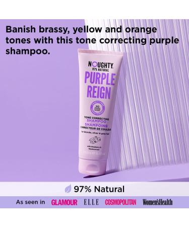 Noughty 97% Natural Purple Reign Shampoo | Tone Correcting for Blonde Grey & Silver Hair | Banish Brassy Tones | Sulphate Free Vegan | 250ml - Buy Online on GoSupps.com