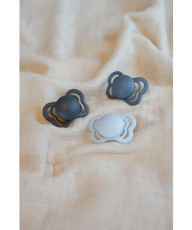 BIBS Couture Collection Pacifiers - Set of 2 Iron Color Soothers | BPA-Free | Made in Denmark | Size 6-18 Months - Buy Online on GoSupps.com