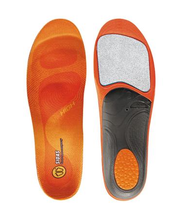 Sidas Unisex Winter 3Feet Insulated Cushioned Skiing Insoles with EVA Pad for Arch Support  High-Arched Feet  Medium (39-41)  Orange Medium (39-41) High Arch