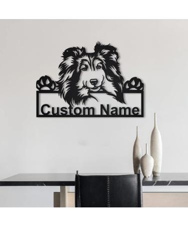 Soulsis personalized Shetland Sheepdog Dog H lzernschild Art |User -defined Shetland Sheepdog wooden shield |Animal funny |Father's Day gift |Pets Gift Shetland Shepherd