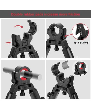 JINSE Universal Barrel Bipod 9-11 inch | Clamp-on, Foldable & Lightweight | Barrel Size 0.4'' to 0.7 - Buy Online on GoSupps.com