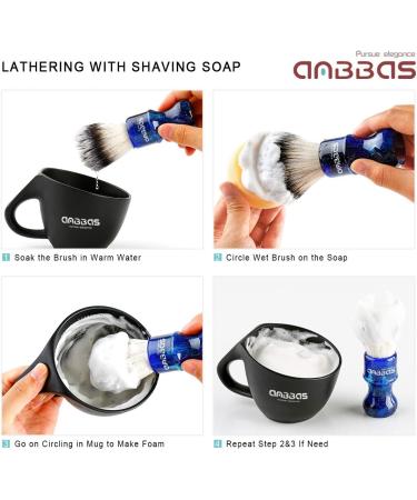 Anbbas 100g Shaving Soap Refill - Goat Milk from New Zealand - Barber Traditional Wet Shaving - 3.5OZ - Buy Online on GoSupps.com