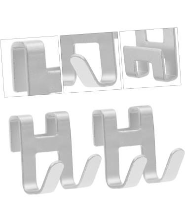 Alipis 6 Pcs Hook up Stainless Steel Hooks Cabinet Door Dual Hooks Wreath Hat Hooks Double The Hook 4X4CMx3pcs Silverx3pcs - Buy Online on GoSupps.com