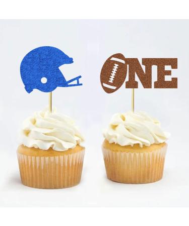 24 Pcs Football Theme Cupcake Toppers Baby's First Birthday Party Cake Decoration Dessert Insert MGPFERD - Buy Online on GoSupps.com