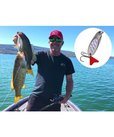 JSHANMEI Metal Spoon Casting Jigs 5g - 10pcs | Hard Fishing Lures for Bass & Salmon with Treble Hooks - Buy Online on GoSupps.com