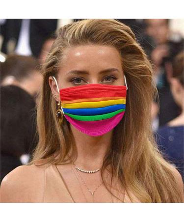 DeaamyGly 50-Pack 3-Layer Non-Woven Fabric Face Masks - Colorful Breathable Mouth-Nose Protection & Multifunctional Neck Bandana for Adults - Buy Online on GoSupps.com