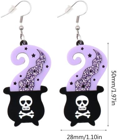 Feylie Halloween Earrings - Trendy Skull Jewelry for Women & Girls | Unique Acrylic Ear Fans & Perfect Gift - Buy Online on GoSupps.com