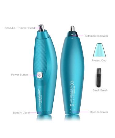 TOUCHBeauty Painless Ear Nose Hair Trimmer for Men - Updated Version Low Battery Reminder Washable Dual Edge Blades Precision Groomer System - Battery-Powered Blue - Buy Online on GoSupps.com