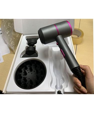 Professional 1500W Hair Dryer Ionic Powerful Hairdryer Lightweight Hair Dryers 3 Wind speeds with Diffuser & Concentrator for Travel Salon Home Use Gray Small Gift - Buy Online on GoSupps.com