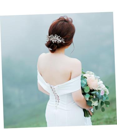 MERRYHAPY Rhinestone Tuck Comb Wedding Veil Comb Leaf Bridal Headpieces Bridesmaid Hair Comb Bride Hair Side Comb Bridal Hair Pins Wedding Accessories Wedding Hair Comb Gem Side Combs Metal - Buy Online on GoSupps.com