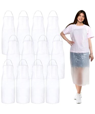 JaGely Pieces Unisex 43 x 27 Inch Heavy Duty Transparent PVC Waterproof Apron for Dishwashing, Butcher, Cleaning Fish, Dog Grooming and Lab Work to Keep Dry and Clean