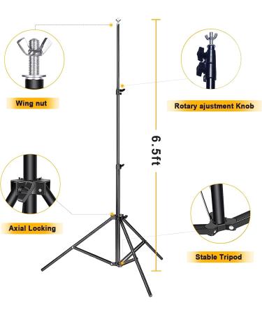 CPLIRIS 6.5x10ft Adjustable Backdrop Stand for Parties - Includes 4 Spring Clips, 2 Sandbags, and 4 Holder Clips for Baby Shower, Birthday, and Events - Buy Online on GoSupps.com