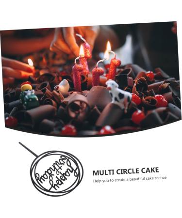 Acrylic Cake Picks & Dessert Toppers | Chic Round Cake Topper for Birthdays & Celebrations - 9x0.1x13 cm - Buy Online on GoSupps.com
