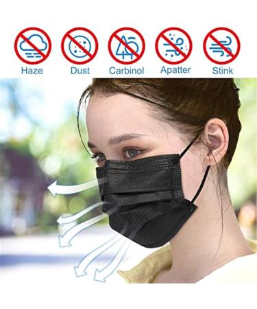 iCOOLIO Surgical Masks - Medical Face Masks (Black) | Disposable 50 Pack International Shipping - Buy Online on GoSupps.com