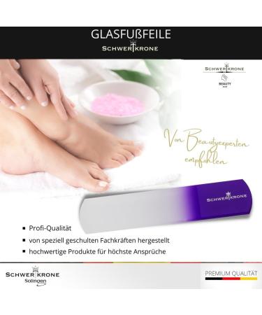 Buy Czech Republic Sword Crown Glass Footfile - 16 cm Double-Sided Crystal Pedicure Tool for Gentle Cornel Removal - 1 Pack - Buy Online on GoSupps.com
