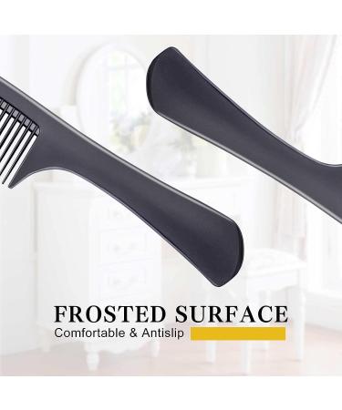 Premium Carbon Fiber Hair Comb Set - 4 Pieces for Styling & Teasing | Professional Fine & Wide Tooth Combs for Men & Women - Buy Online on GoSupps.com