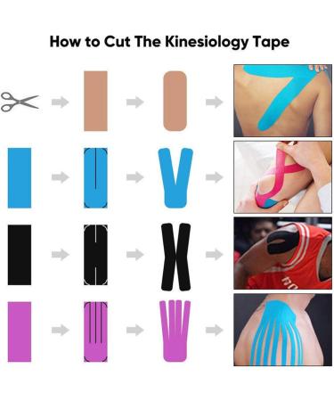 PTmehuu Kinesiology Tape Extra Wide 2 inch 4 inch x 16.4 feet Roll Waterproof Latex Free Athletic for Pain Relief  Muscle Support  Recovery 4 Inch x 16.4 Feet (1 Roll) Beige - Buy Online on GoSupps.com