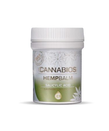 Salicylic Acid Cannabios Hempbalm 50 ml - 100% organic balm ideal for dry, rough, stressed skin, skin hardness, feeling of pain, inflammation.