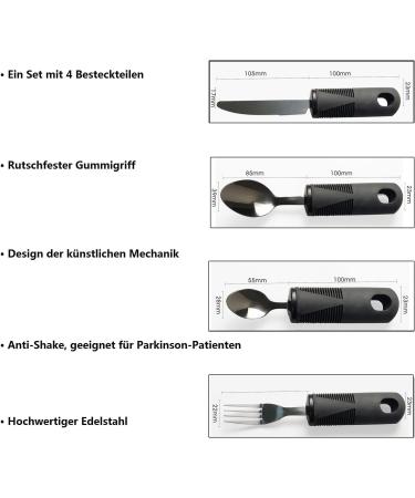 Adapted Cutlery for Parkinson's Arthritis & Disabilities - Ergonomic Solutions for Shaky Hands - Buy Online on GoSupps.com