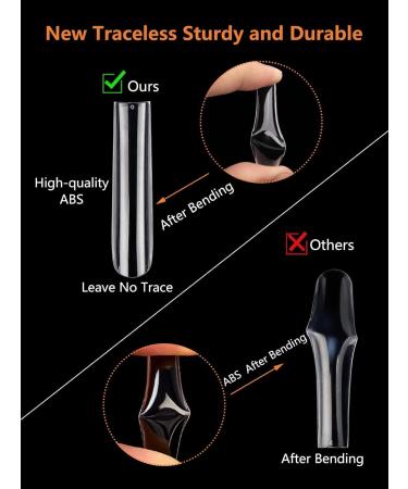 Deciniee XXXL Clear False Nails Kit - 504 Piece Set for Manicure Home DIY Nail Art - Buy Online on GoSupps.com