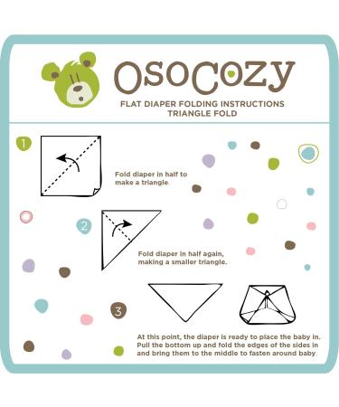 OsoCozy Bleached Birdseye Flat Cloth Diapers - 100% Cotton - White - 27.5 x 30.5 Inches - 1 Dozen - Buy Online on GoSupps.com