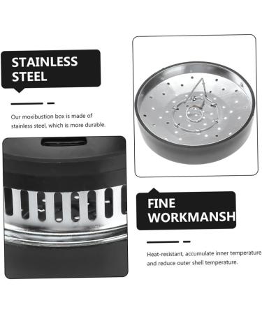 Ultechnovo 12 STK Moxibustion Box - Stainless Steel Incense Burner Holder & Portable Moxa Rod Burner for Fragrance and Healing - Buy Online on GoSupps.com