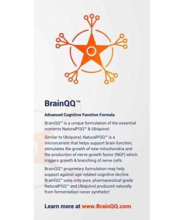 BrainQQ Get Smart! Enhanced HIGH Absorption Nootropic Brain Formula-Concentration Focus Clarity & Memory Peak Performance. 100mg of Ubiquinol (QH) Plus Natural PQQ 20mg - Buy Online on GoSupps.com
