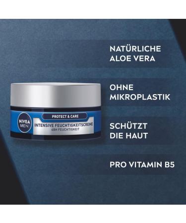  NIVEA MEN NIVEA MEN Protect & Care Intensive Moisturizing Cream in a Pack of 3 (3 x 50 ml) Soothing Face Cream for Men Moisturizing Day Cream - Buy Online on GoSupps.com